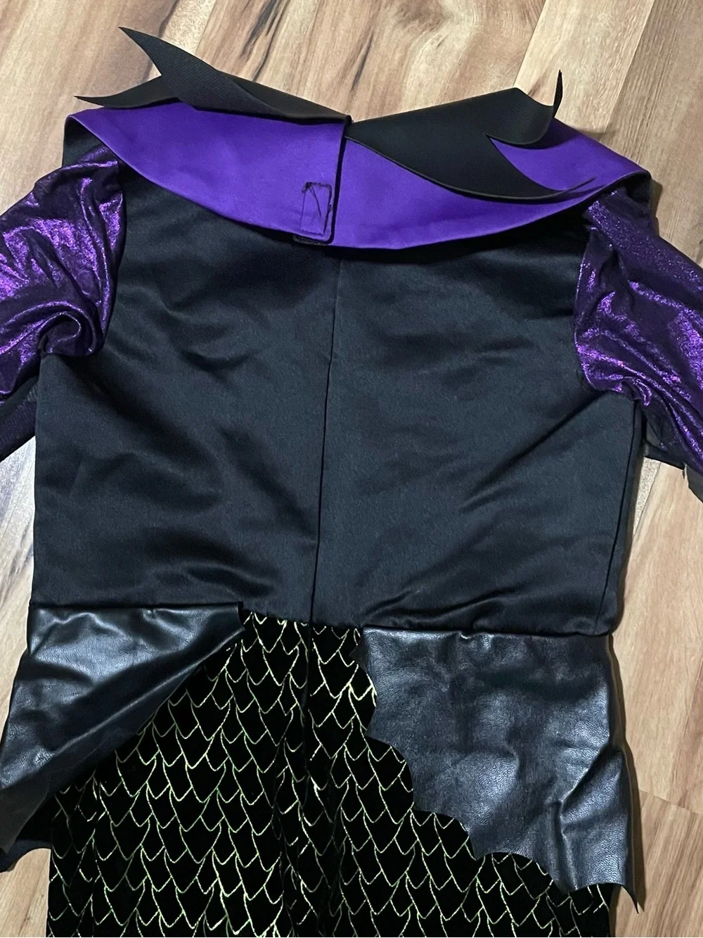 Disney Villains Maleficent Girls Costume Dress Purple Black Size M 8-10